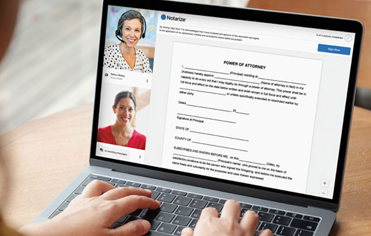 Online notary